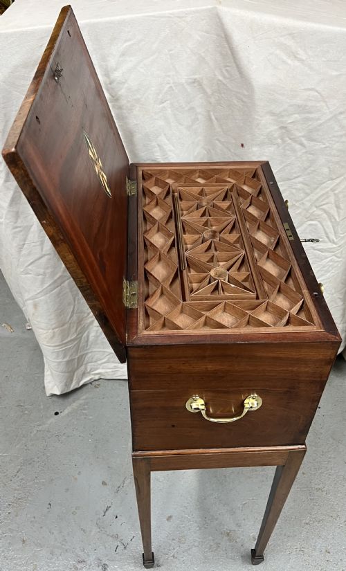 GEORGIAN COLLECTORS CHEST ON STAND - ADDITIONAL PHOTO 9