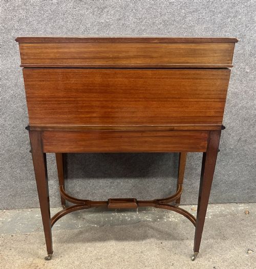 EDWARDIAN SHERATON REVIVAL LADIES DESK - ADDITIONAL PHOTO 9