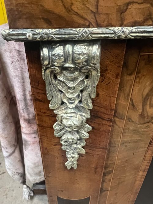 SUPERB VICTORIAN WALNUT MARQUETRY INLAID BOOKCASE - ADDITIONAL PHOTO 11