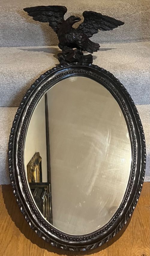 ANTIQUE CARVED EAGLE MIRROR