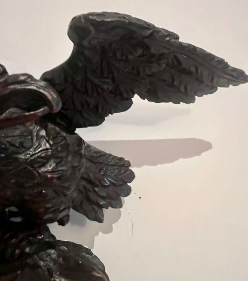 ANTIQUE CARVED EAGLE MIRROR - ADDITIONAL PHOTO 2