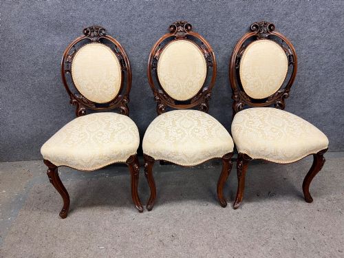 FINE SET OF 6 ANTIQUE WALNUT DINING CHAIRS - ADDITIONAL PHOTO 10