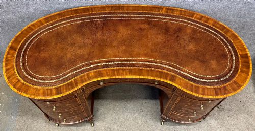 FINE INLAID KIDNEY SHAPED DESK - ADDITIONAL PHOTO 9