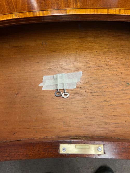 FINE INLAID KIDNEY SHAPED DESK - ADDITIONAL PHOTO 12