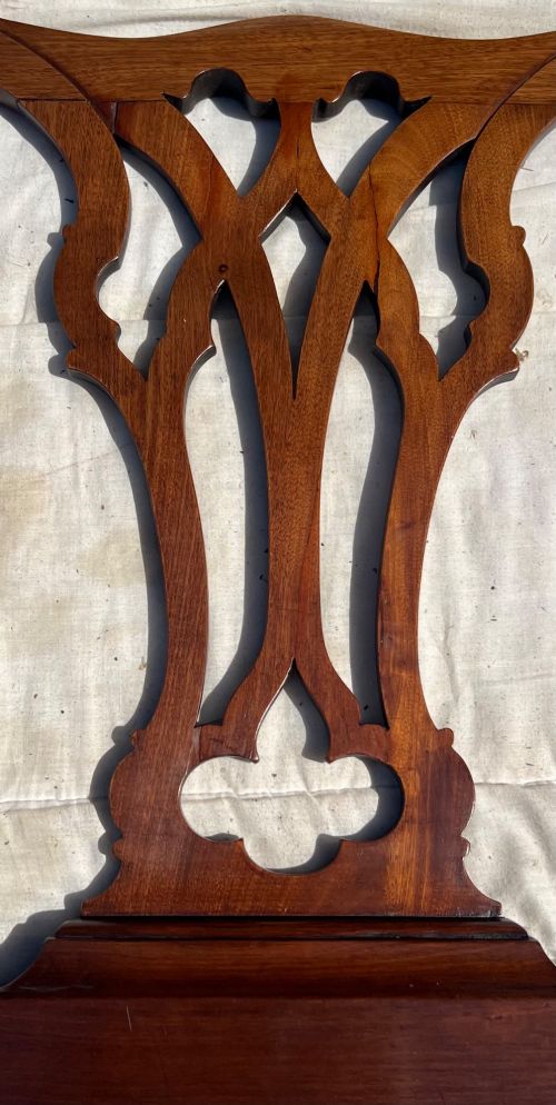 PAIR ANTIQUE CHIPPENDALE STYLE MAHOGANY SINGLE BEDS - ADDITIONAL PHOTO 8