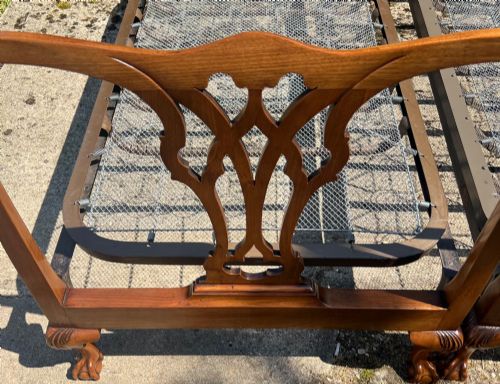 PAIR ANTIQUE CHIPPENDALE STYLE MAHOGANY SINGLE BEDS - ADDITIONAL PHOTO 12