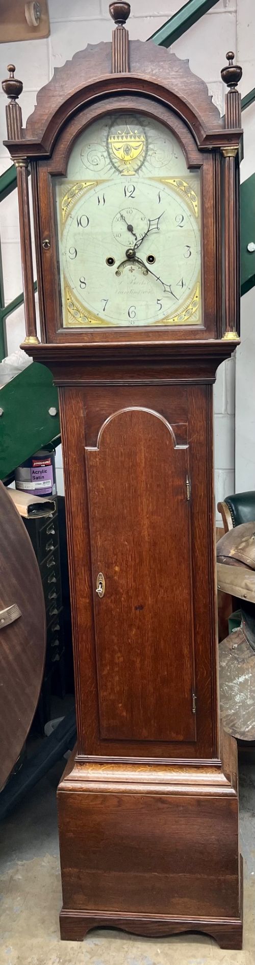 19th.Century Oak 8 Day Long Case Clock View II