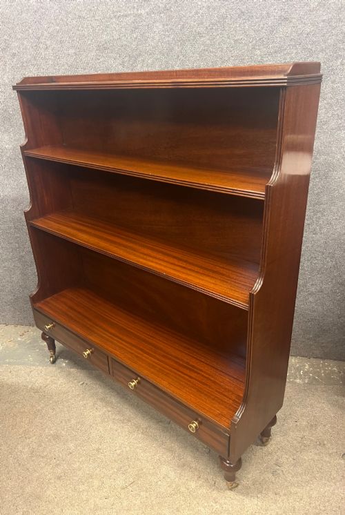 Regency Style Waterfall Open Bookcase