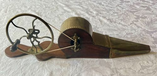 Antique Mahogany and Brass Peat Bellows