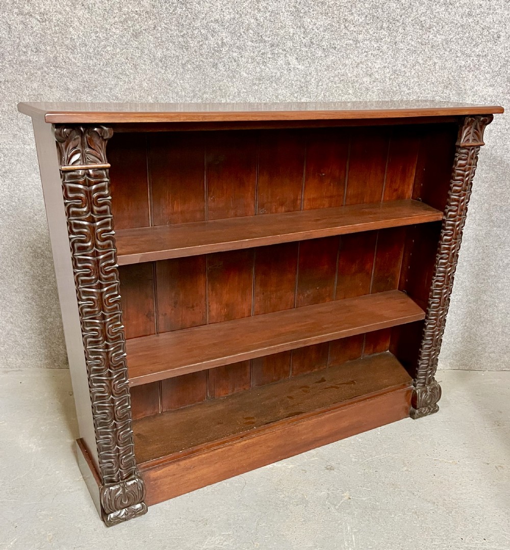 Victorian Mahogany Open Bookcase View II
