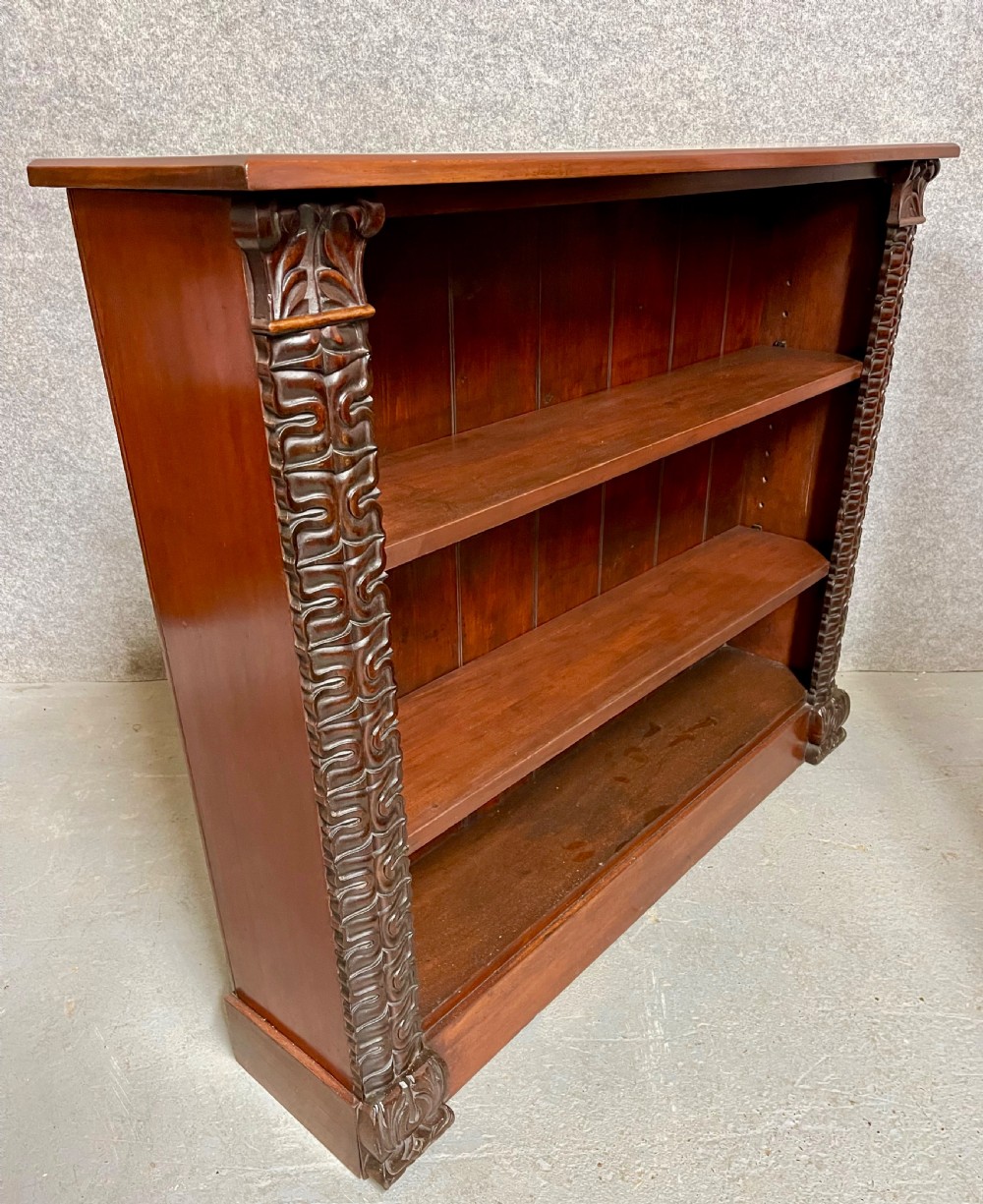 Victorian Mahogany Open Bookcase View VIII
