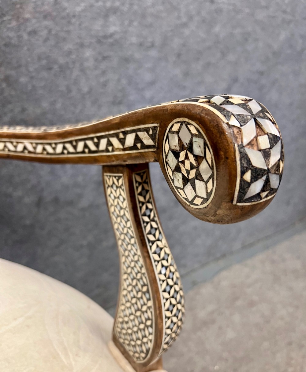 A Stunning Pair of Syrian Throne Chairs View IX