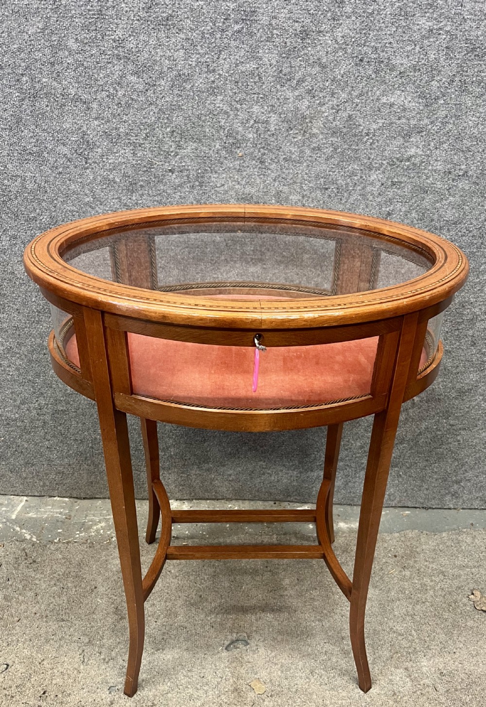 Oval Inlaid Bijouterie Cabinet