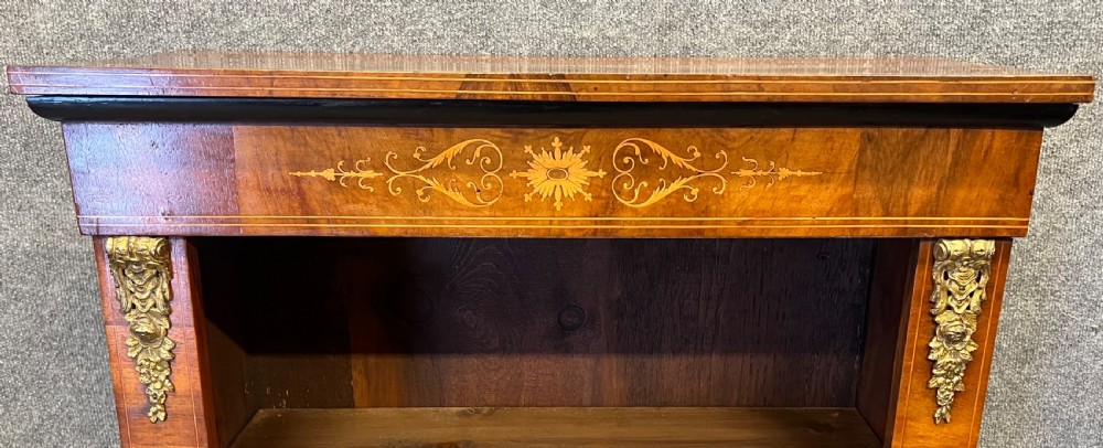 Victorian Walnut & Inlaid Open Bookcase View VI