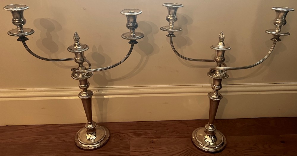Pair of Silver Plated Candelabra