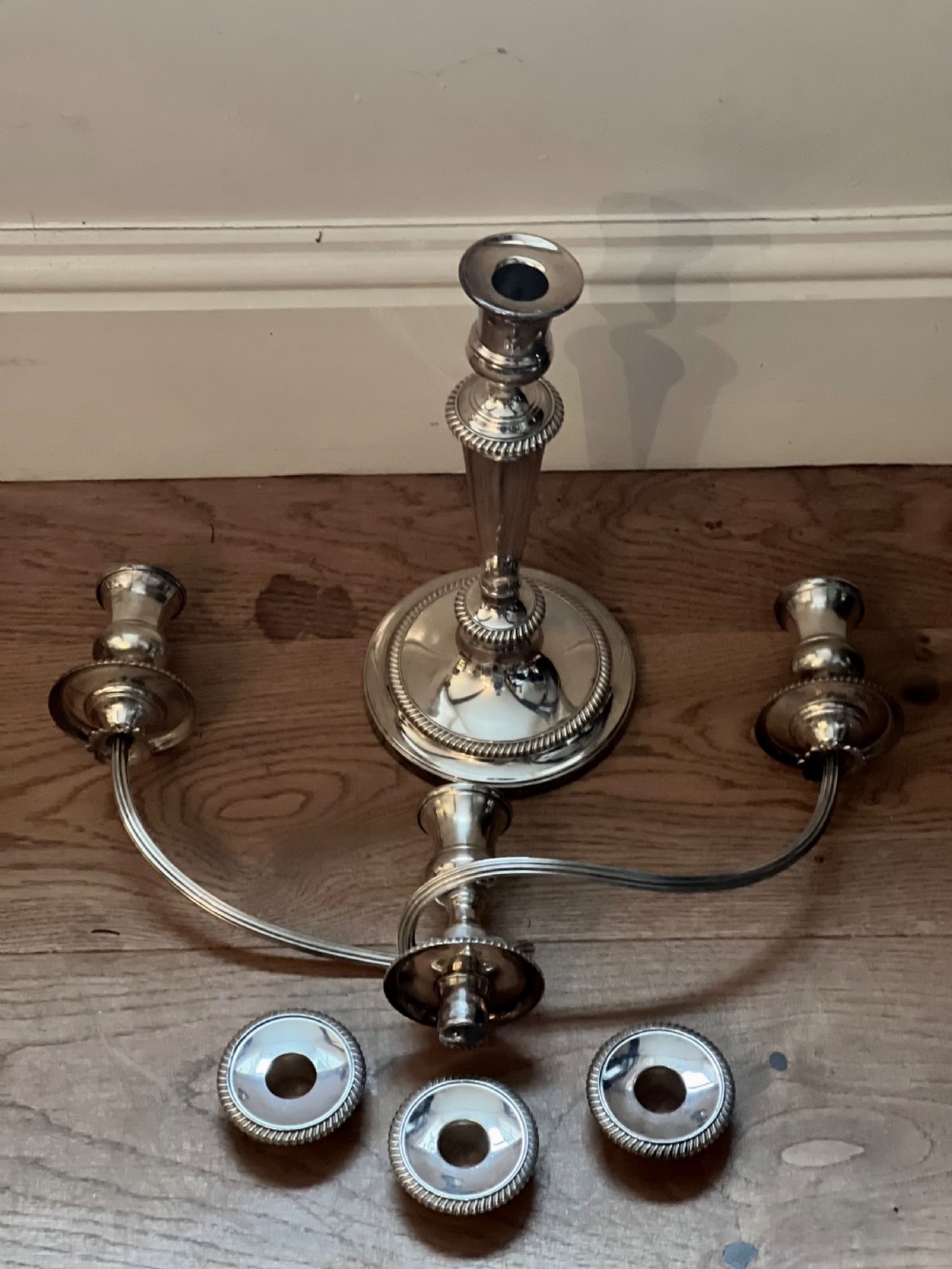 Pair of Silver Plated Candelabra View IV