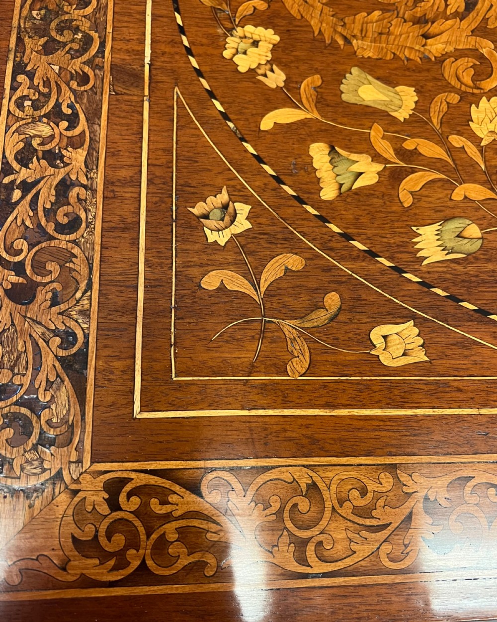 Superb Dutch Marquetry Table View VII