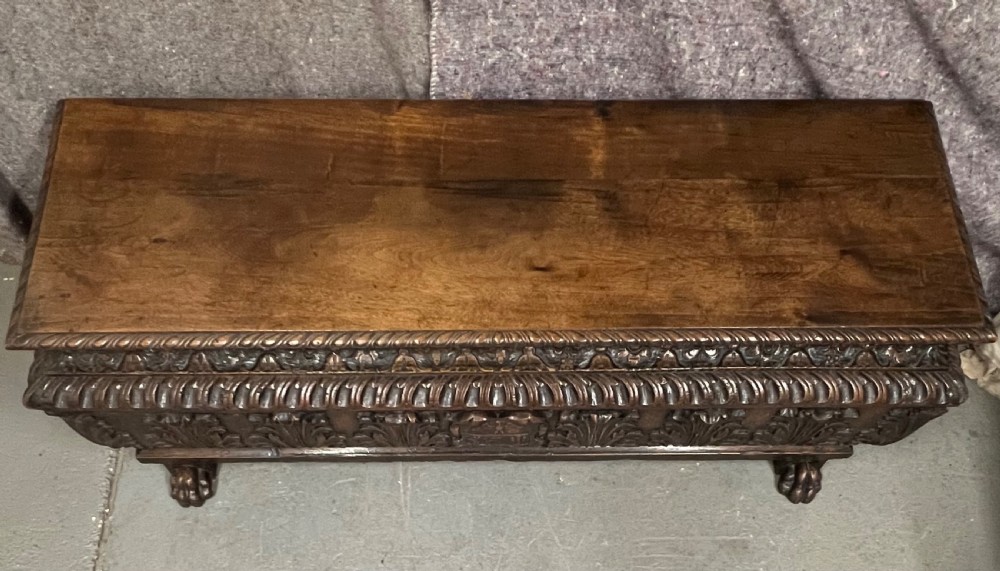 Rare Late 16th. / 17th. C. Very Large Armorial Walnut Cassone Coffer View IX