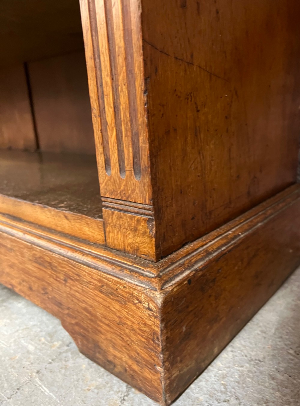 Edwardian Golden Oak Open Bookcase View III