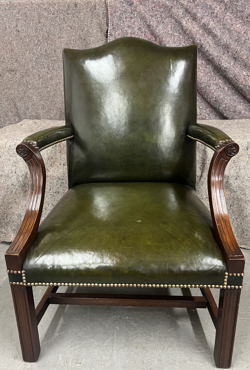 Mahogany and Leather Gainsborough Style Desk Chair