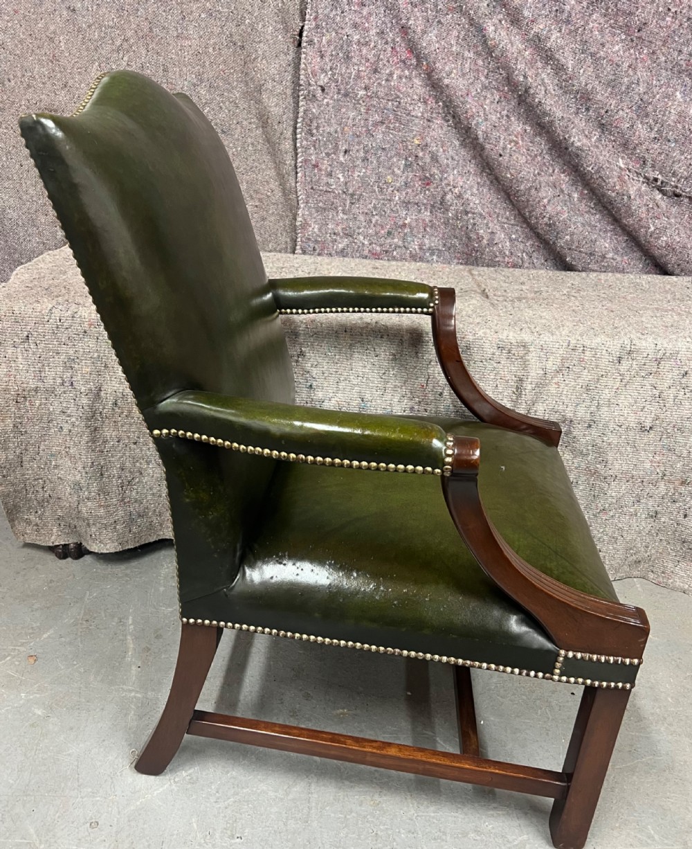 Mahogany and Leather Gainsborough Style Desk Chair View V