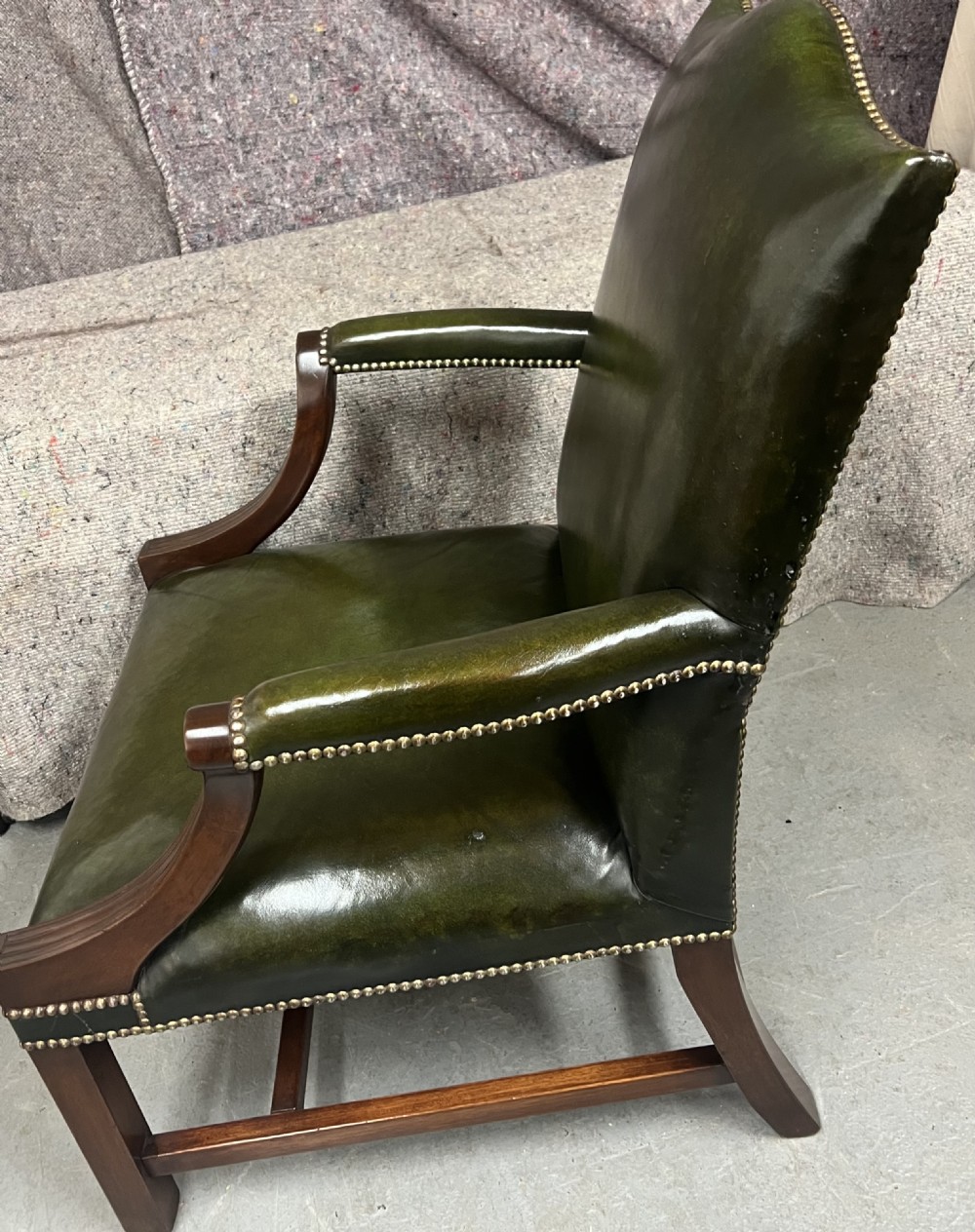 Mahogany and Leather Gainsborough Style Desk Chair View VII