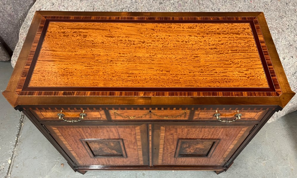 Fine Quality Satinwood & Inlaid English Side Cabinet View VI
