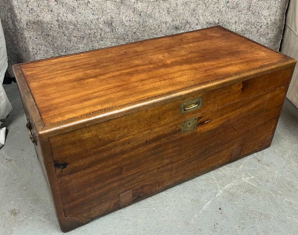 19th Century Camphor Wood Campaign Trunk View III
