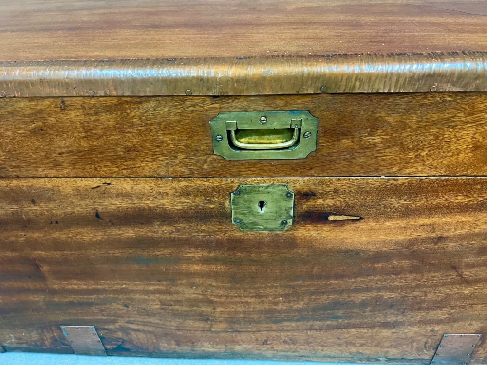 19th Century Camphor Wood Campaign Trunk View IV