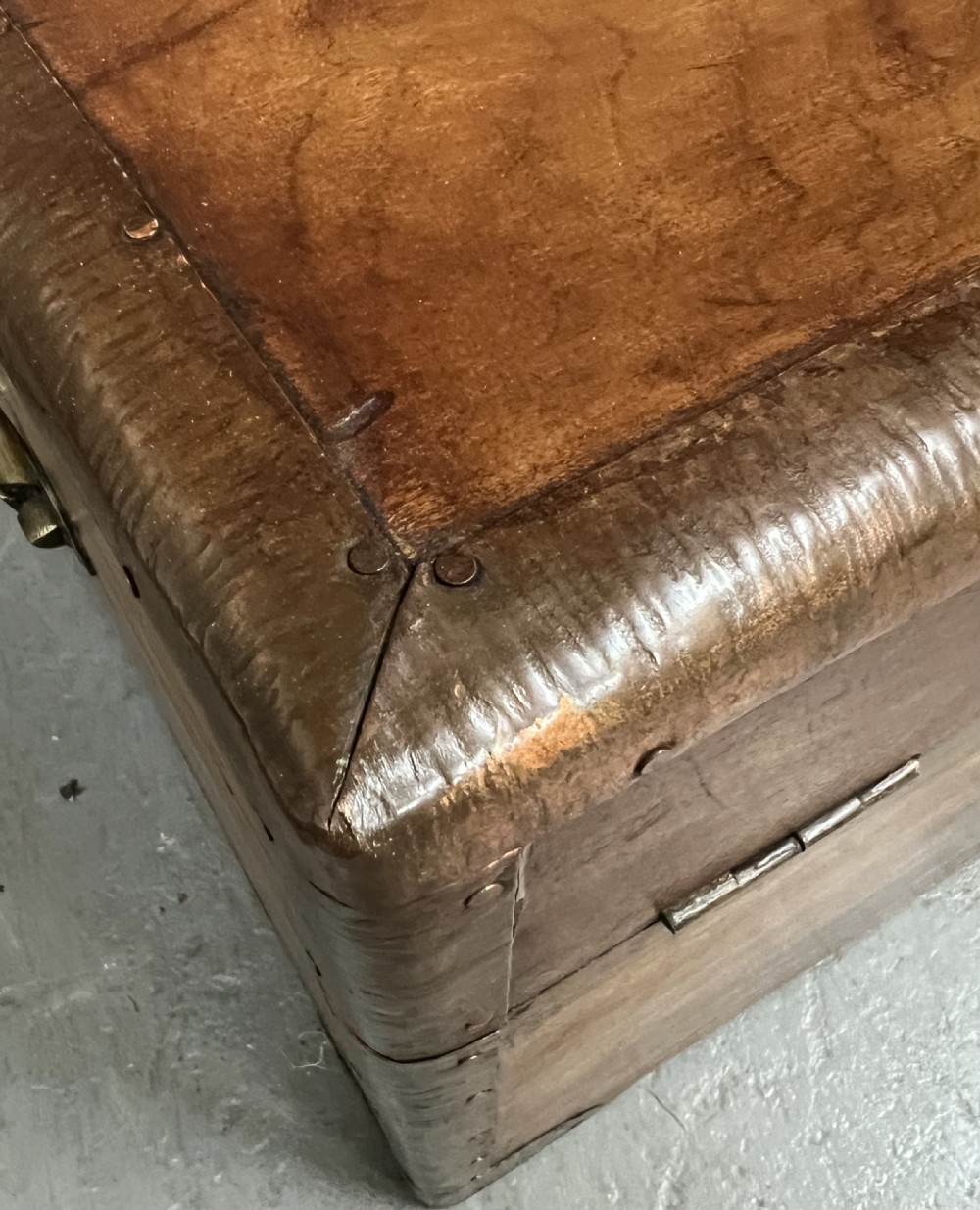 19th Century Camphor Wood Campaign Trunk View VII