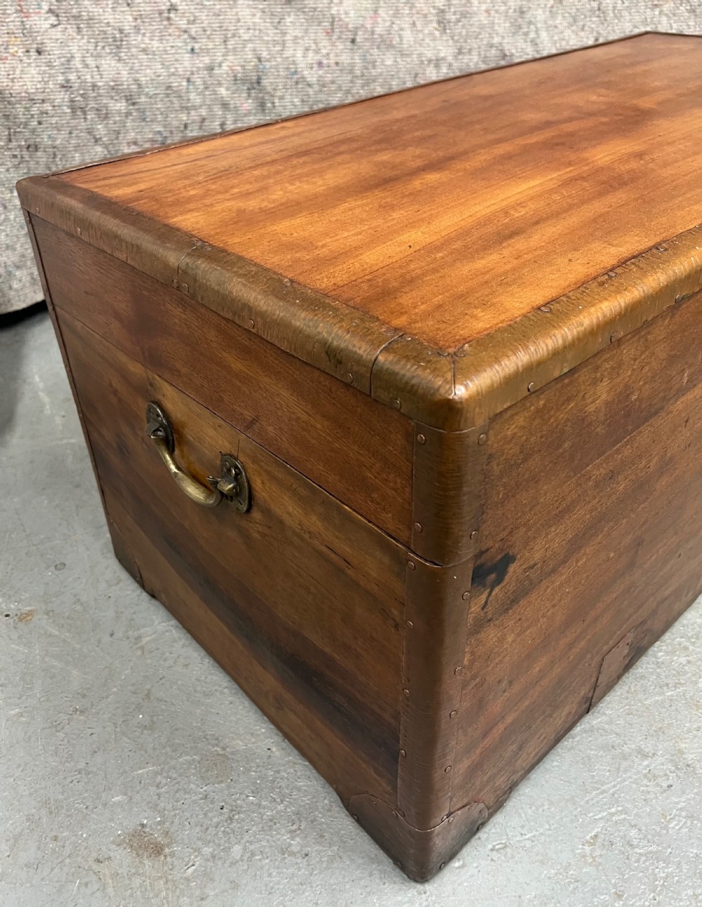 19th Century Camphor Wood Campaign Trunk View IX