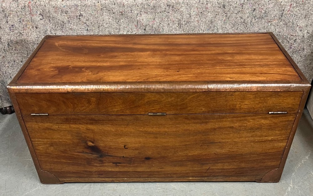 19th Century Camphor Wood Campaign Trunk View XII