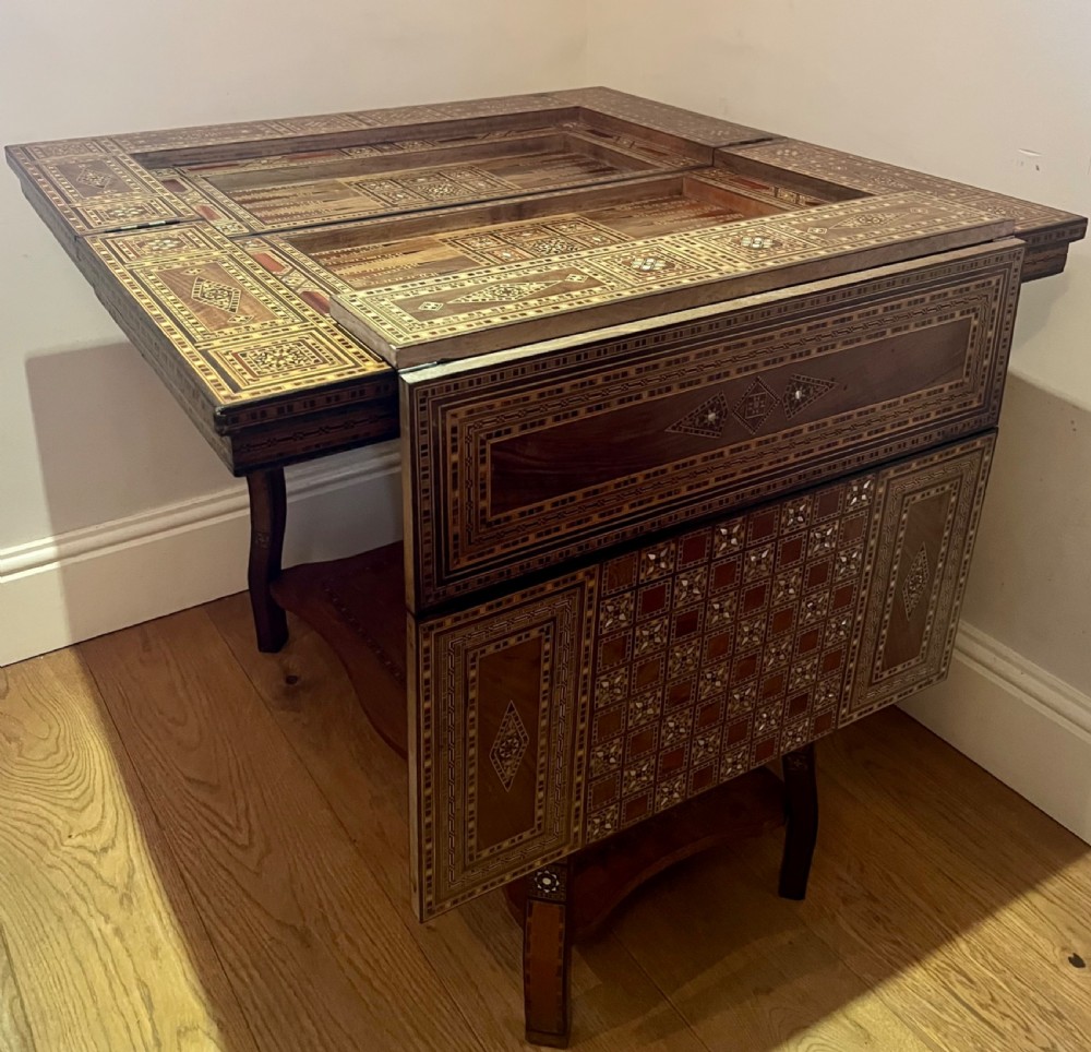 Antique Syrian Moorish Games Table View IV