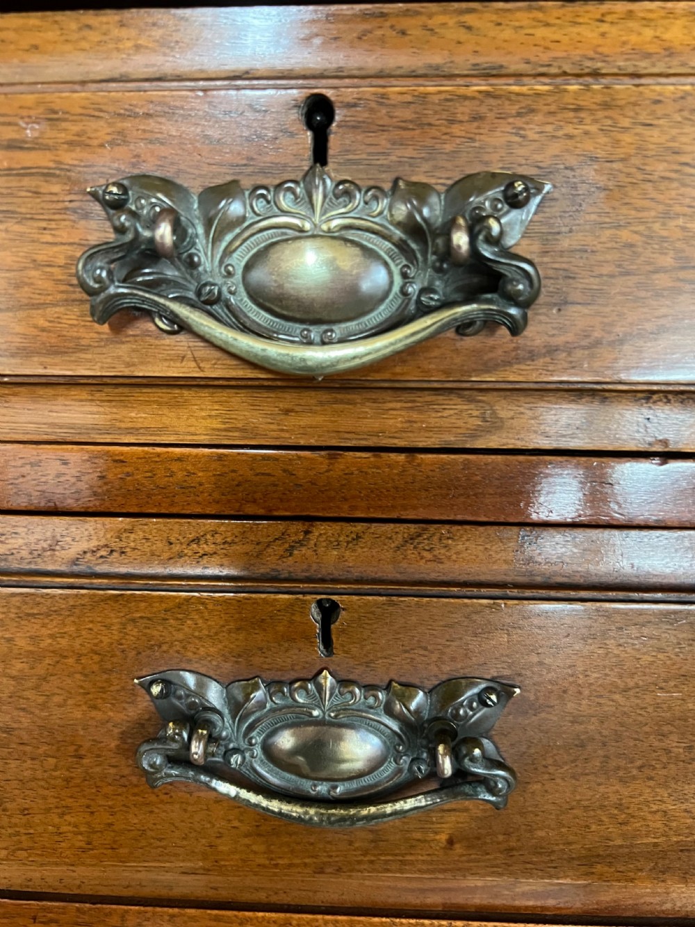 Pair of Edwardian Walnut Bedside Chests View IV