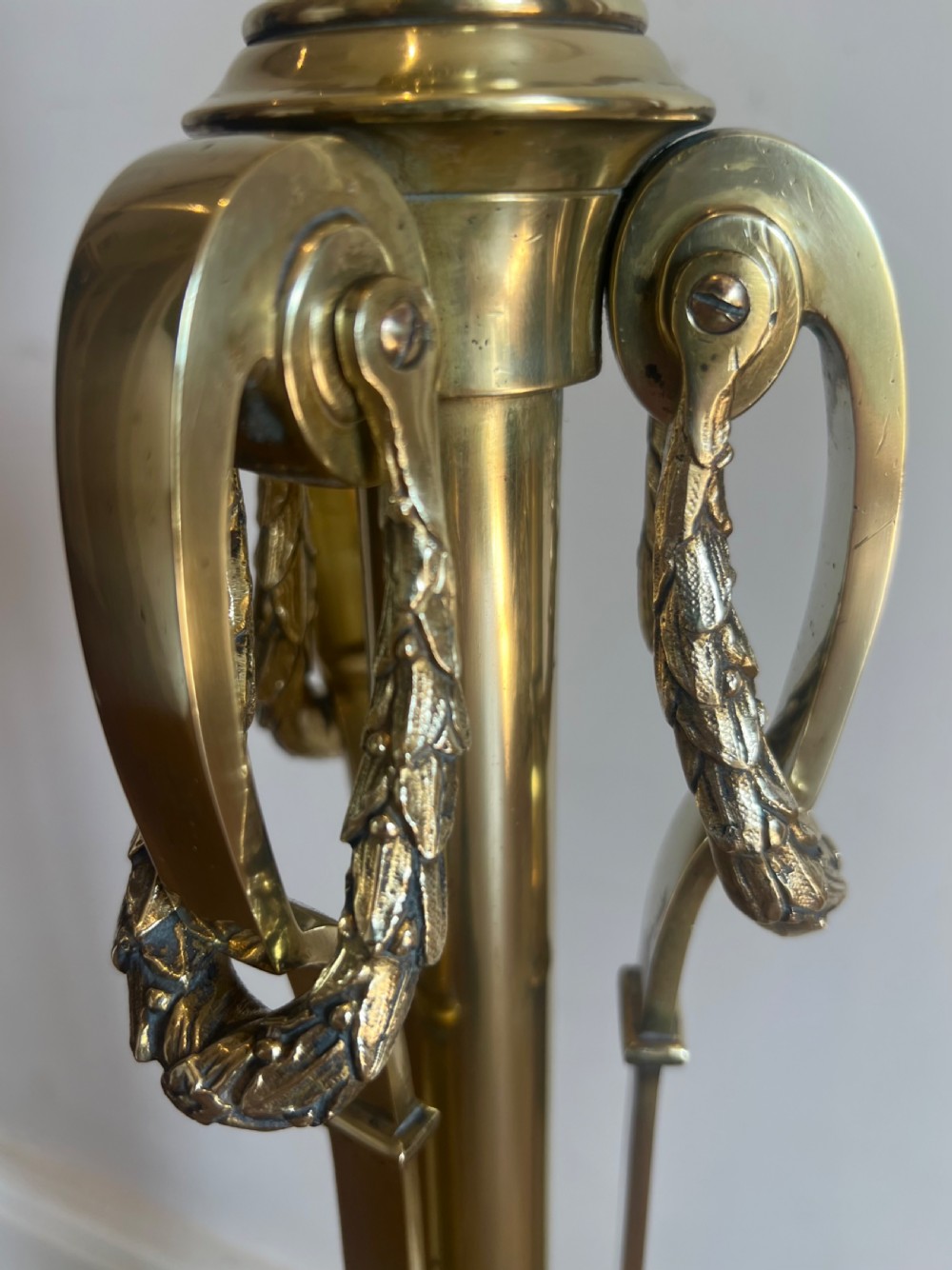Stunning Edwardian Solid Brass Standard Lamp View VI