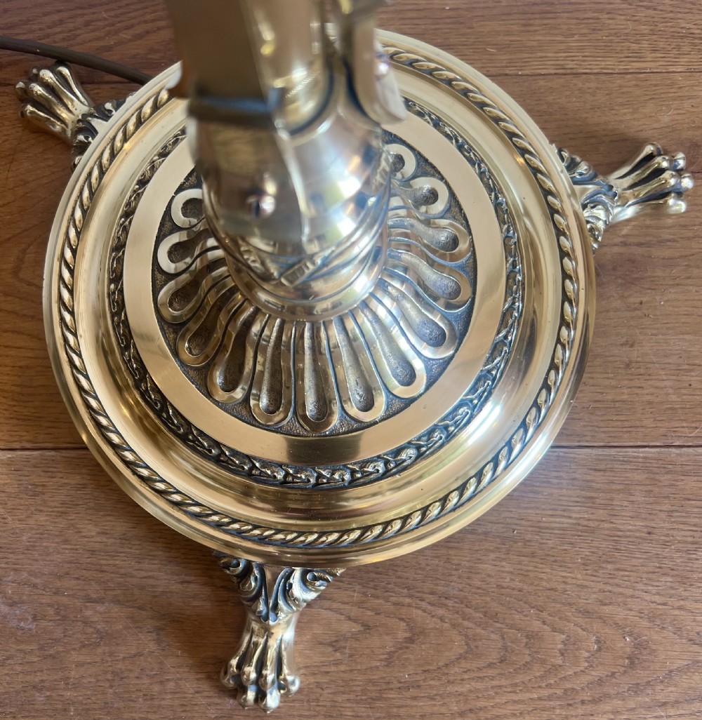 Stunning Edwardian Solid Brass Standard Lamp View VIII