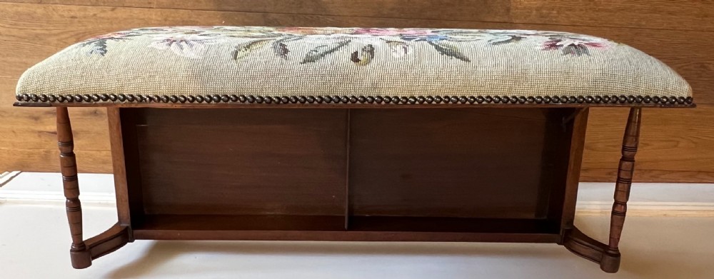 Antique Walnut End of Bed or Window Seat View VIII