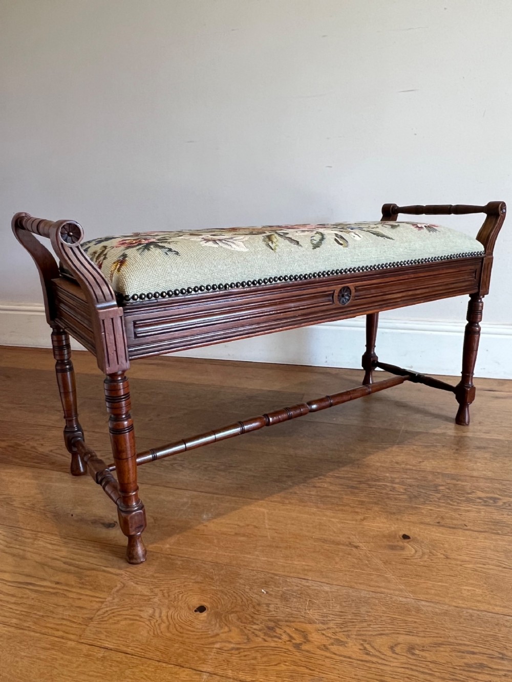 Antique Walnut End of Bed or Window Seat