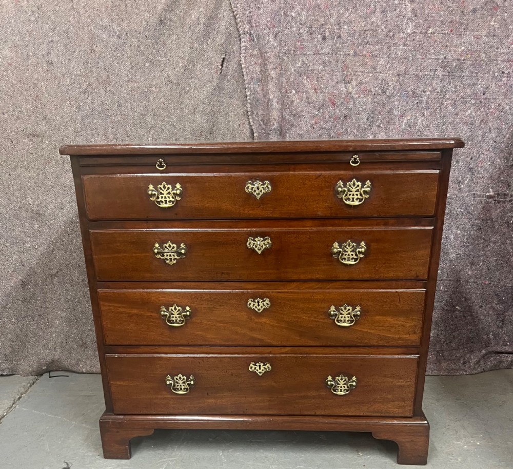Small George III Mahogany Chest with Slide