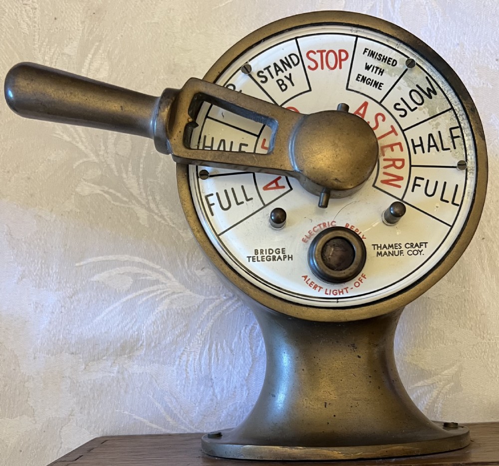 Pair of Ship's Telegraphs in Brass & Iron. View II