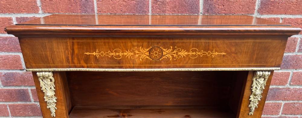 Victorian Walnut & Inlaid Open Bookcase View VI