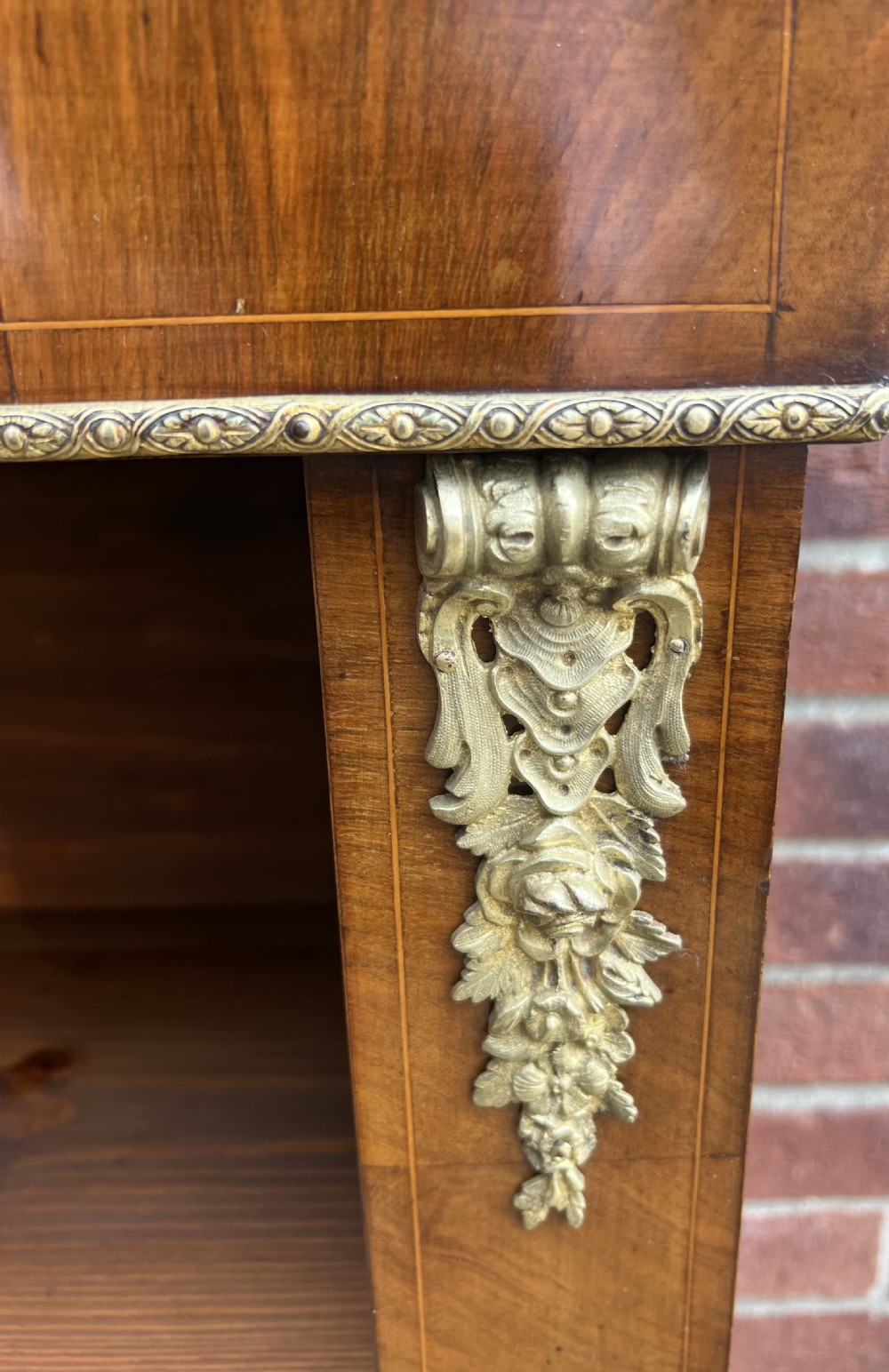 Victorian Walnut & Inlaid Open Bookcase View VII