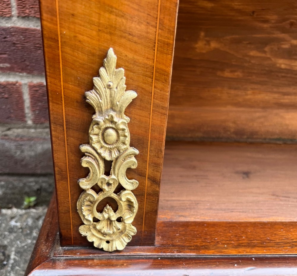Victorian Walnut & Inlaid Open Bookcase View VIII