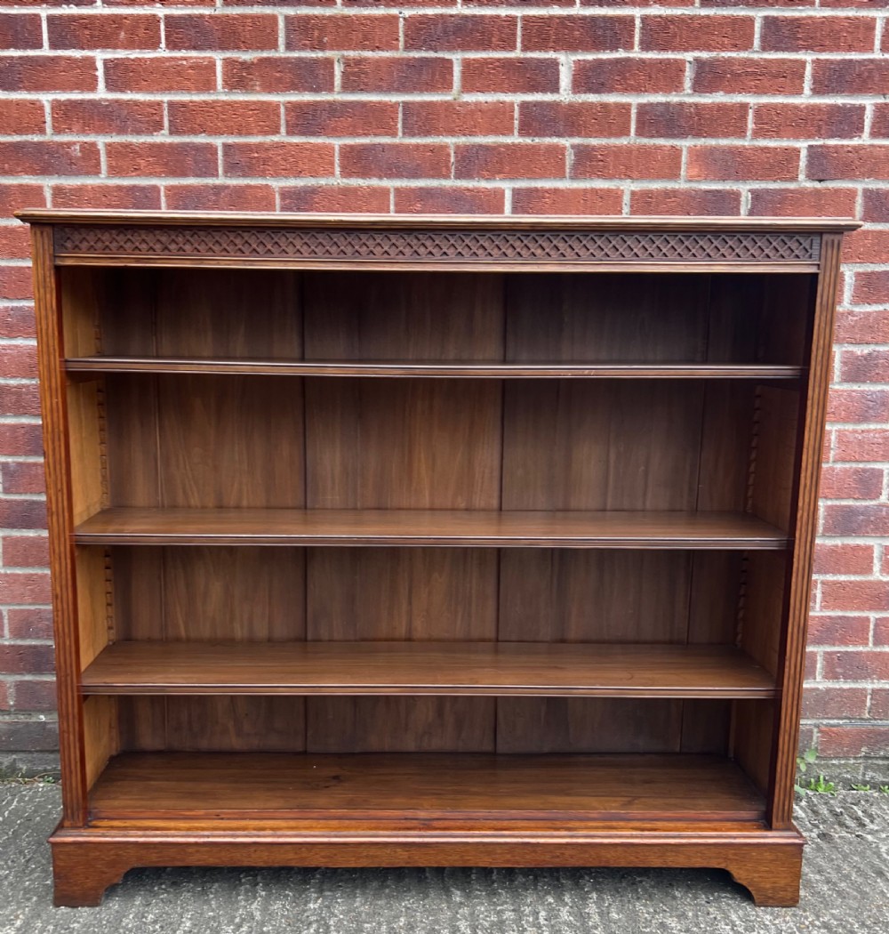 Edwardian Oak Open Bookcase
