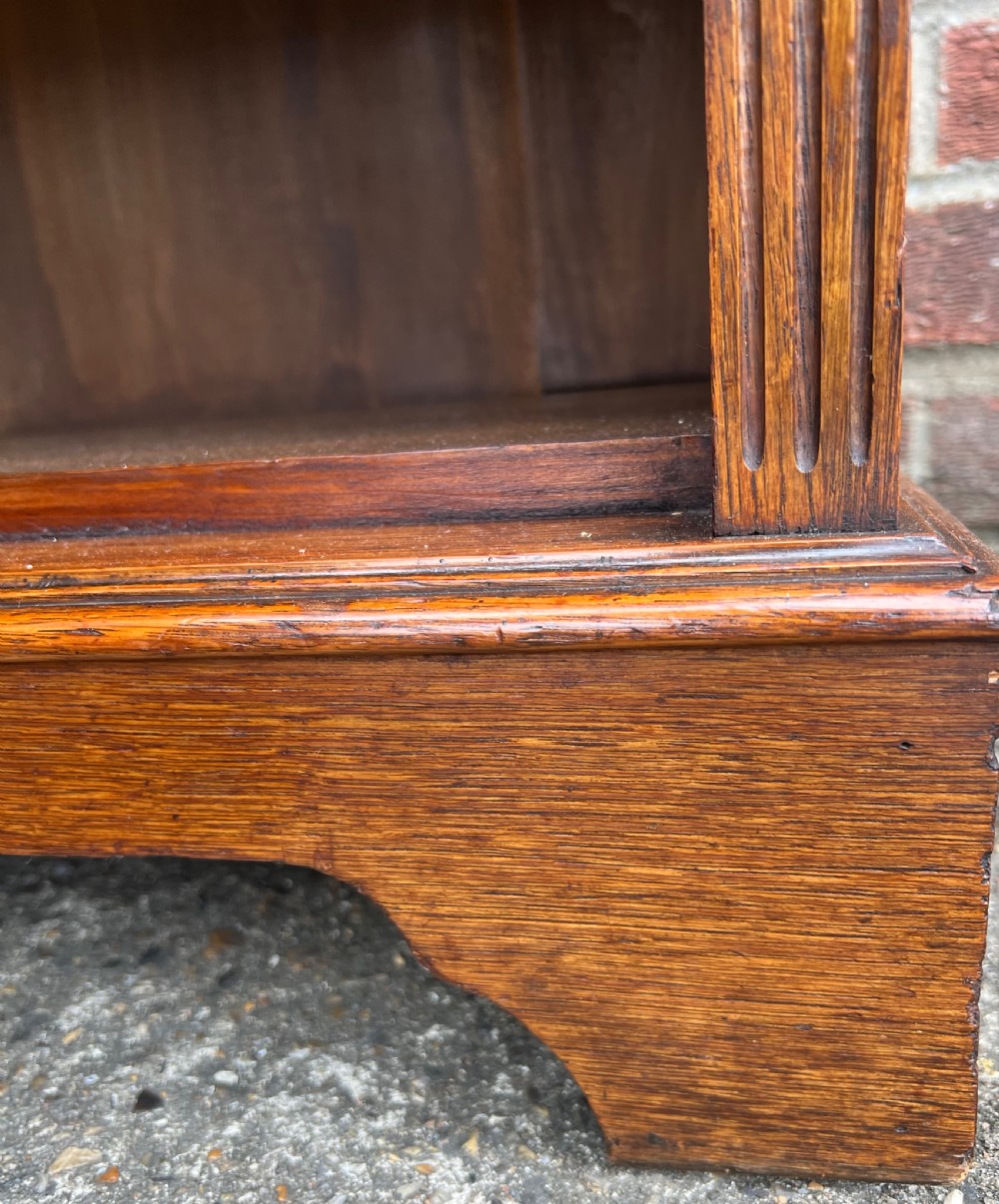Edwardian Oak Open Bookcase View V