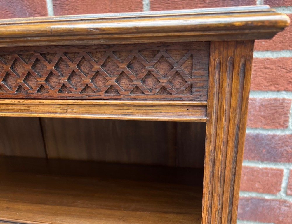 Edwardian Oak Open Bookcase View X