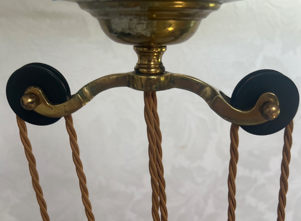 Antique Rewired & Pat Tested Rise & Fall Ceiling Light View VIII