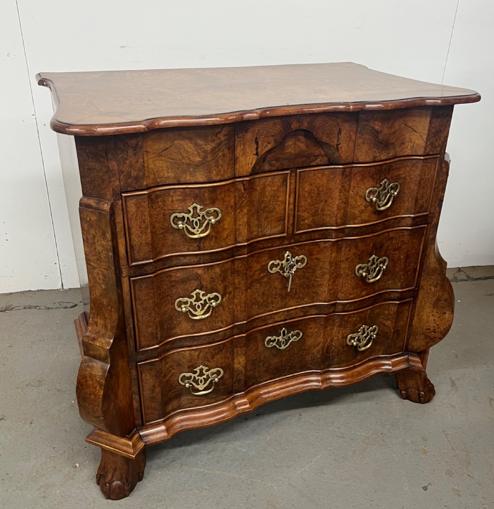 Small Dutch Burr Walnut Chest of Drawers