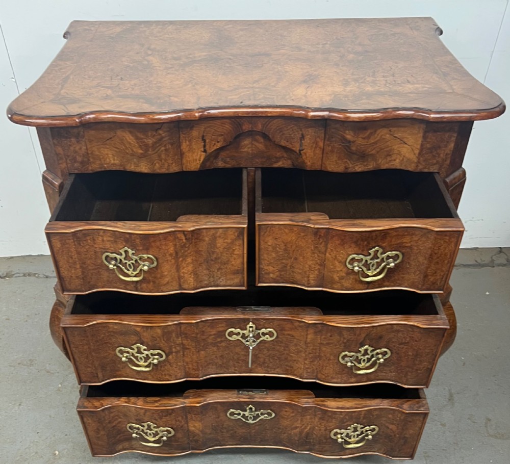 Small Dutch Burr Walnut Chest of Drawers View IX