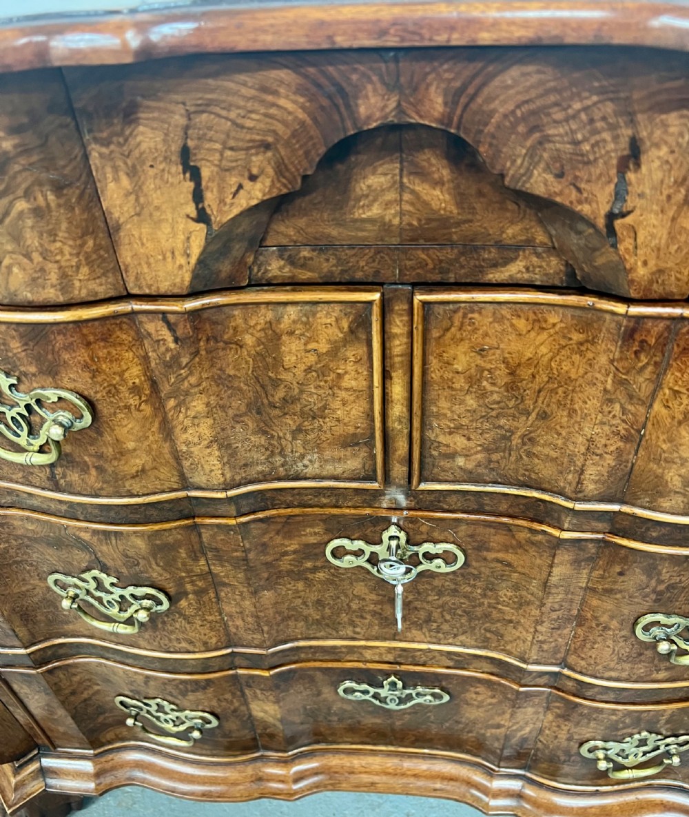 Small Dutch Burr Walnut Chest of Drawers View X
